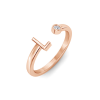 Birthstone Initial Open Ring L
