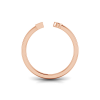 Birthstone Initial Open Ring L