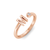 Birthstone Initial Open Ring M