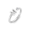 Birthstone Initial Open Ring M