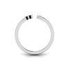 Birthstone Initial Open Ring M