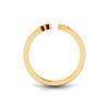 Birthstone Initial Open Ring M
