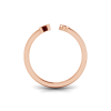Birthstone Initial Open Ring N