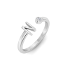 Birthstone Initial Open Ring N