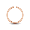 Birthstone Initial Open Ring O