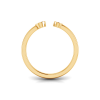 Birthstone Initial Open Ring O