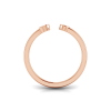 Birthstone Initial Open Ring P