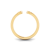 Birthstone Initial Open Ring P