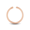Birthstone Initial Open Ring Q