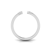 Birthstone Initial Open Ring Q