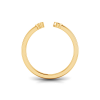 Birthstone Initial Open Ring Q
