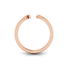 Birthstone Initial Open Ring R