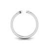 Birthstone Initial Open Ring R
