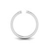 Birthstone Initial Open Ring T