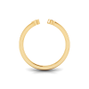Birthstone Initial Open Ring T