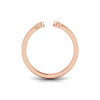 Birthstone Initial Open Ring U