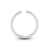 Birthstone Initial Open Ring U