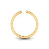 Birthstone Initial Open Ring U