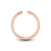 Birthstone Initial Open Ring V