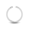 Birthstone Initial Open Ring V