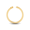 Birthstone Initial Open Ring V
