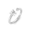 Birthstone Initial Open Ring W
