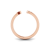 Birthstone Initial Open Ring X