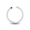 Birthstone Initial Open Ring X