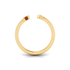 Birthstone Initial Open Ring X