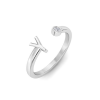 Birthstone Initial Open Ring Y