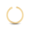 Birthstone Initial Open Ring Z