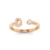 Diamond & Birthstone Initial Open Ring D