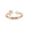 Diamond & Birthstone Initial Open Ring P