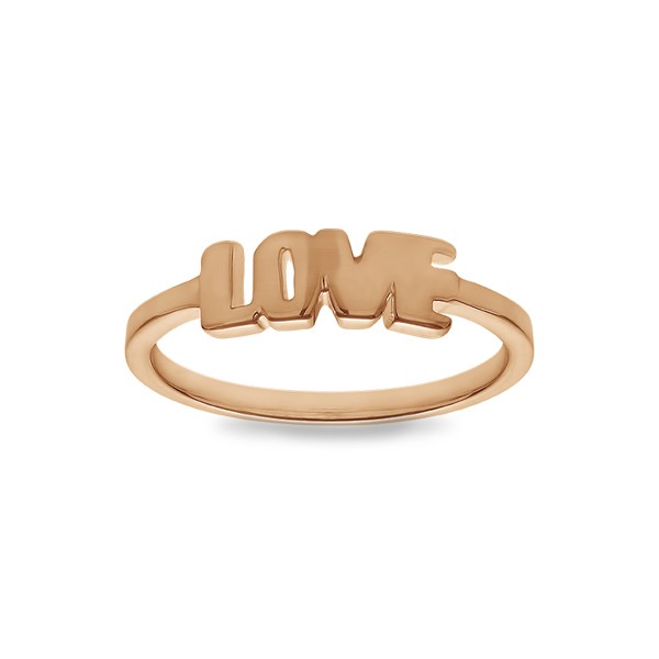 Block Letter Love Ring