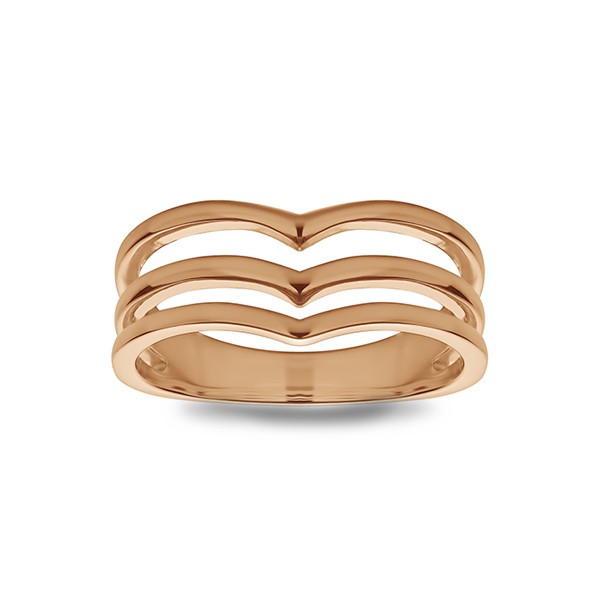 Triple Chevron Ring