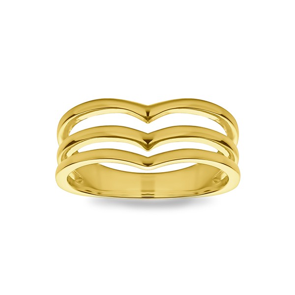 Triple Chevron Ring