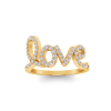 Diamond Love Script Ring