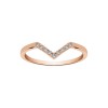 Diamond Pavé V Ring