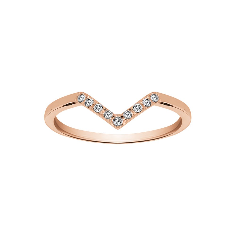 Diamond Pavé V Ring