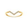 Diamond Pavé V Ring