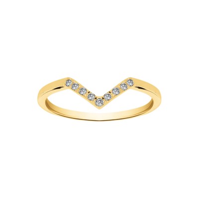 Diamond Pavé V Ring