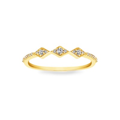 Lab Diamond Aztec Stackable Ring