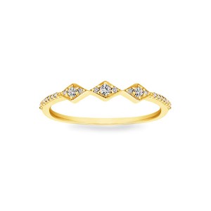 Diamond Aztec Stackable Ring