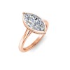 1.5 Ct Marquise Premium Lab Diamond & .22 Ctw Crown Hidden Halo Bezel Engagement Ring