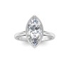 1.5 Ct Marquise Lab Diamond & .22 Ctw Crown Hidden Halo Bezel Engagement Ring