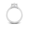 1.5 Ct Marquise Lab Diamond & .22 Ctw Crown Hidden Halo Bezel Engagement Ring