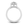 2 Ct Pear Diamond & .22 Ctw Crown Hidden Halo Bezel Engagement Ring