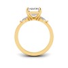 1 Ct Emerald Premium Lab Diamond & .40 Ctw Three Stone Whisper Engagement Ring