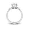 5 Ct Marquise Premium Lab Diamond & .40 Ctw Three Stone Whisper Engagement Ring