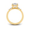 1 Ct Pear Lab Diamond & .40 Ctw Three Stone Whisper Engagement Ring